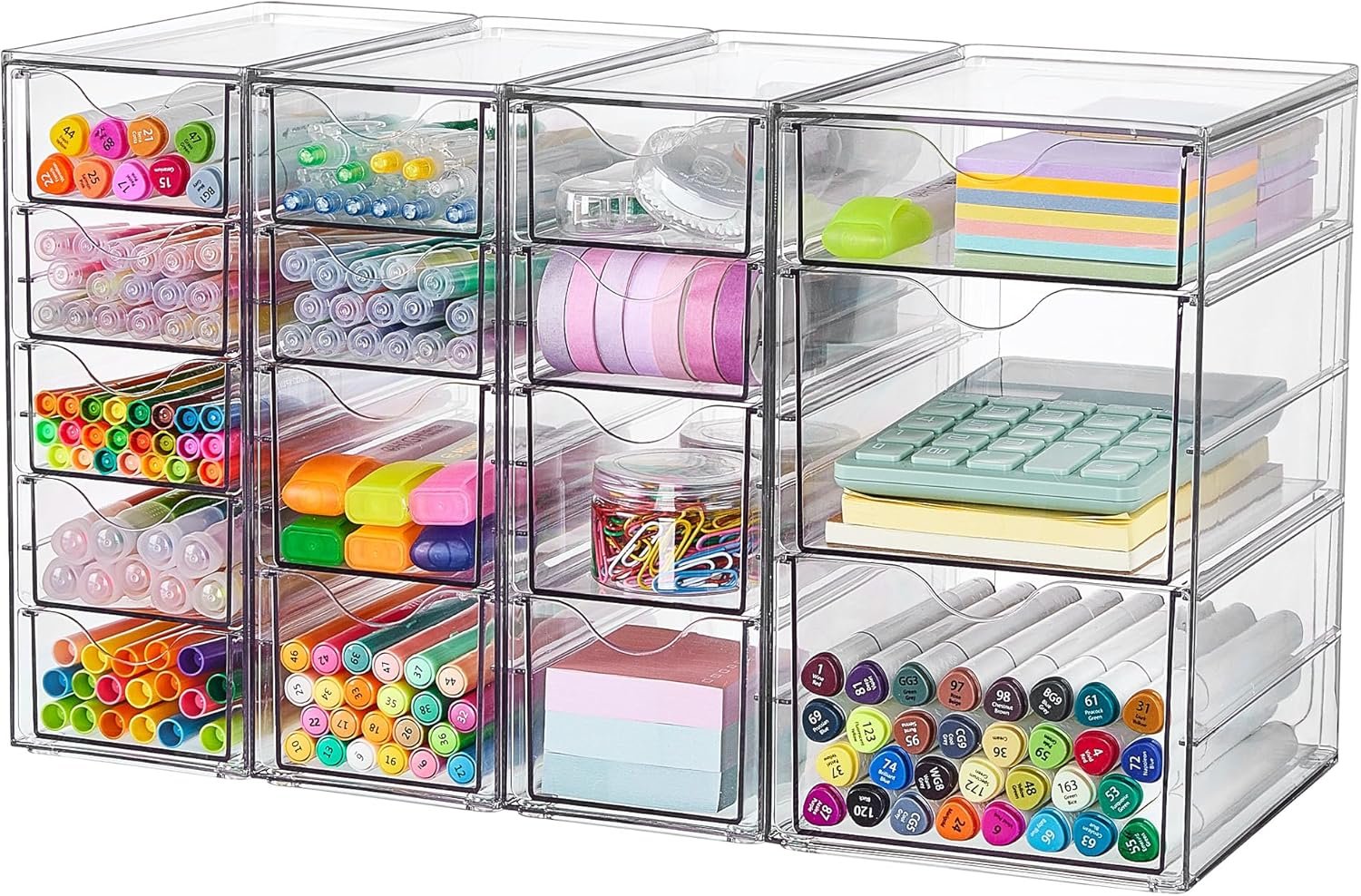 Vtopmart acrylic desk organizer, 16 drawers