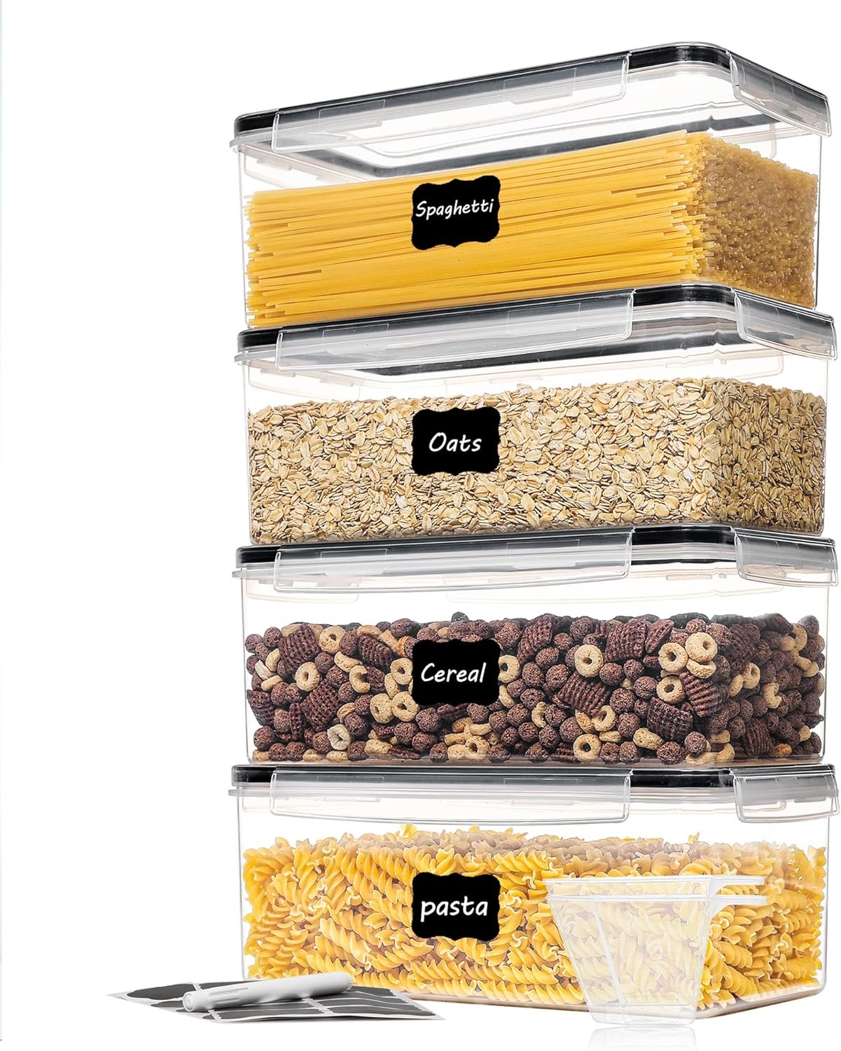 Airtight pasta and pantry canisters by Vtopmart